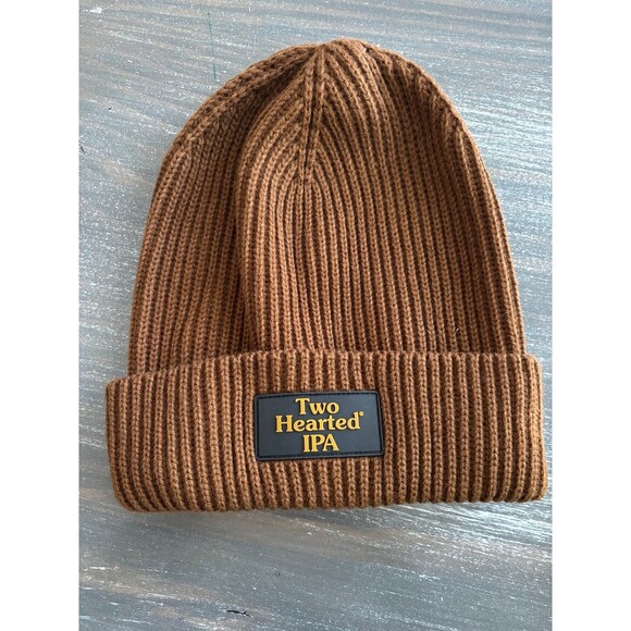 Bells Two Hearted IPA Beer Brown Beanie Hat NEW - Picture 1 of 3